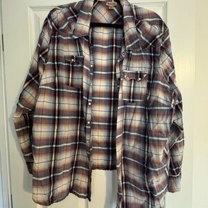 Plaid cotton button down